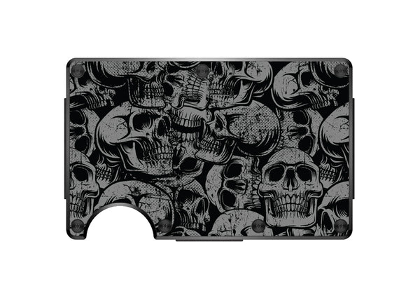 Silver Skulls Ridge Wallet Grips